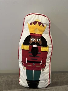 C & C California Home Nutcracker Christmas Throw Pillow 20” - Picture 1 of 6