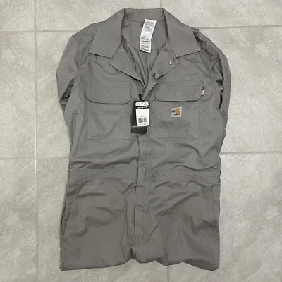 CARHARTT FR (FLAME RESISTANT) ‘Grey’ COVERALLS SIZE REGULAR 44 - Image 1 of 4
