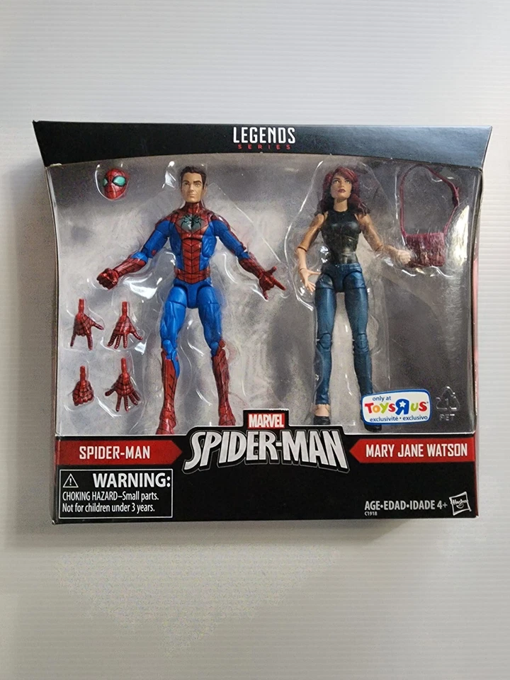漫威传奇蜘蛛侠和玛丽珍·沃森 2 包玩偶玩具反斗城独家 — 第 1/4 张图片