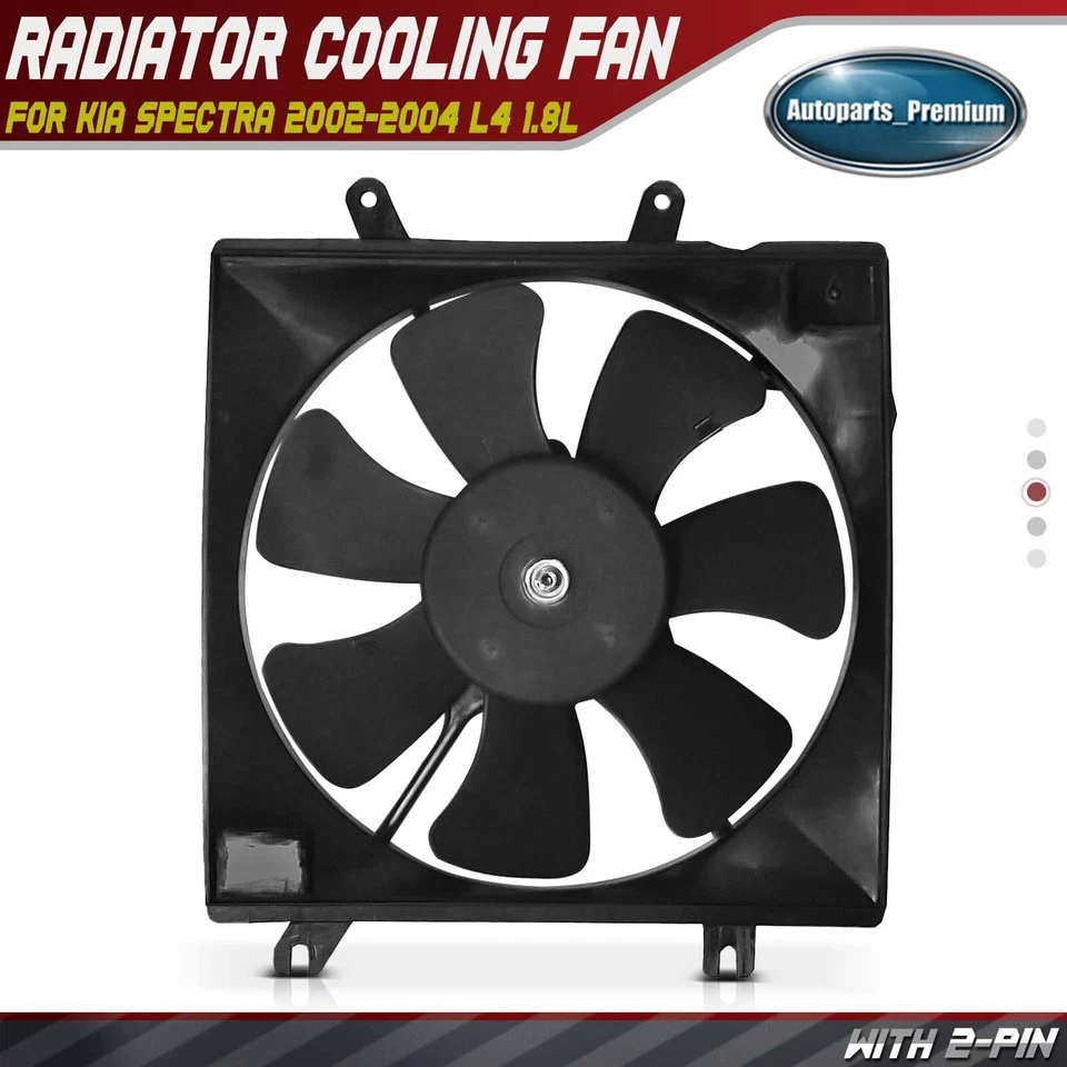 Ventilador de radiador único con conjunto de cubierta para Kia Spectra 2002 2003 2004 L4 1,8 L Foto 1 de 4