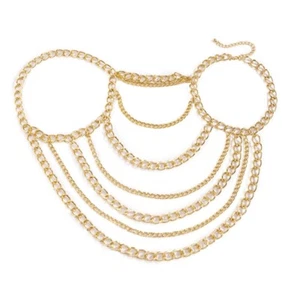 Shoulder Chain Shoulder Necklace Body Chain Clavicle Chain Shoulder - Picture 1 of 10