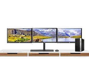 HP 400 G4 Triple 23" Monitor PC Bundle - i5 6th Gen 16GB RAM 240GB SSD Win11 Pro - Picture 1 of 9
