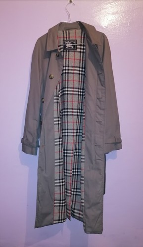 TRENCH BURBERRY UOMO NOVA CHECK VINTAGE GRIGIO TAGLIA 48 M