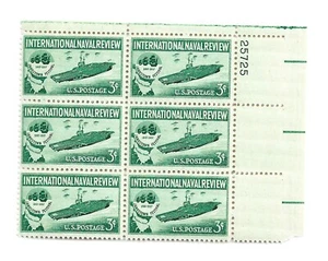 1957 Naval Review 3 cent block of four. New, never used - Picture 1 of 1