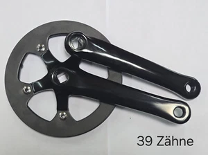 Kurbelganitur 1 fach mit Kettenschutz 39/46/52 Zähne mit Kettenschutzscheibe - Bild 1 von 3