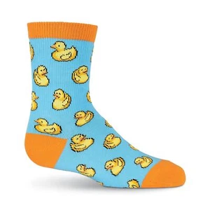 K. Bell Kids Rubber Ducks Crew Socks - Picture 1 of 2