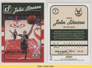 2016-17 Panini Donruss Press Proof Red /75 John Henson #9