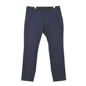 Eileen Fisher Women Colorblock Comfort Pull On Pant Straight Leg Size S Black - Picture 1 of 11