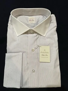 New BROOKS BROTHERS Golden Fleece Egyptian Cotton Striped Shirt 18-34 Italy USA - Picture 1 of 13