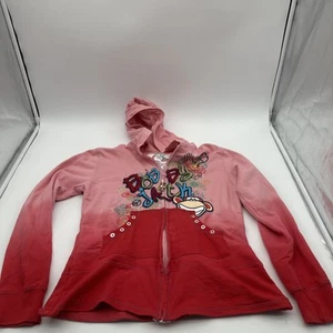 Y2K✨ | Bobby Jack | Embroidered Bad Monkey Zip Front Hoodie Girls 14/16 - Picture 1 of 10
