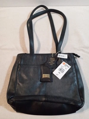 Bolso/cartera Wilson de cuero negro mandy con 8 bolsillos - Nuevo con etiquetas Foto 1 de 4