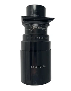 Dallmeyer Adon 14" 355mm F 4.5 Telephoto 4x5" Barrel Lens W/Case & Kodak Filter - Picture 1 of 9