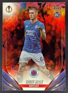 2023 Topps UEFA Club Competitions Bailey Rice Inferno Foil #2 RC Rangers - Imagen 1 de 10