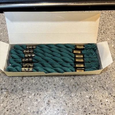 NOS DMC Pearl Cotton (Coton Perle) Size 3 Color 991 TEAL 12 skeins - Image 1 of 3