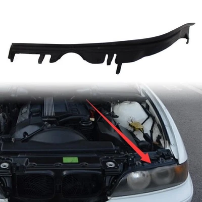 Upper Left Headlight Gaskets Fit BMW 5 Series E39 525i 528i M5 1999-2003 Black - Imagem 1 de 4