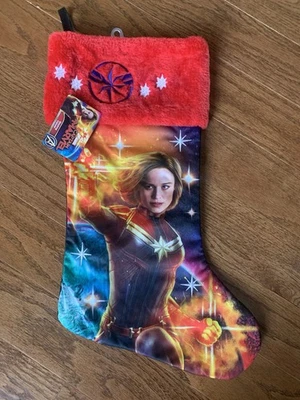 Medias navideñas Marvel Capitana Marvel 17” bordadas Ruz NUEVAS Foto 1 de 4