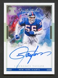 LAWRENCE TAYLOR 2019 IMPECCABLE MASTERSTROKES HOF AUTO AUTOGRAPH /25 *TOUGH SET* - Picture 1 of 2