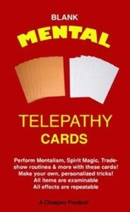 BLANK MENTAL TELEPATHY CARD SET by Chazpro- now with 50 cards!!! - Picture 1 of 1