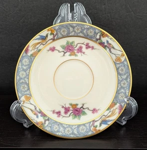 Vintage Lenox Ming Birds P16 Fine China 1917-1963 alte Creme Kaffee Tee Untertasse 5,75" - Bild 1 von 9