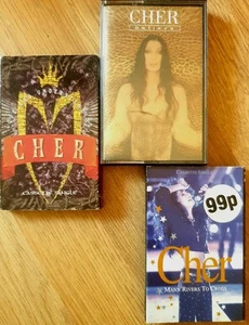3 x 1990s CHER UK SINGLES: BELIEVE/LOVE & UNDERSTANDING/MANY RIVERS TO CROSS - Picture 1 of 3