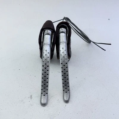 Vintage Weinmann Drilled Alloy Brake Levers Brown Hoods Drop Bar Road Bike A20 - Image 1 of 4