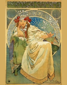 Print or Canvas - Princess Hyacinth (1911) by Alphonse Maria Mucha - Picture 1 of 1