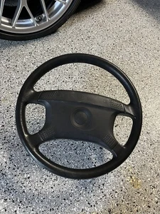 1991 BMW E30 318is Steering Wheel 4 Spoke OEM Black E34 E36 E30 - Picture 1 of 5