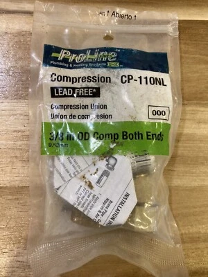 Compression Union 3/8” In OD Comp Both Ends,ProLine CP-110NL - Image 1 of 2