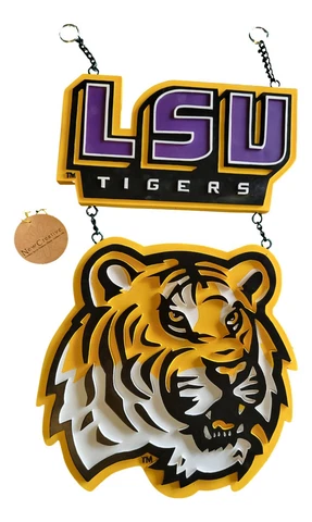 LSU Tigers  Outdoor Hanging Sign Garden Plaque Cover