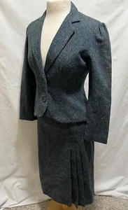 Vintage Sweet Apple Skirt and Blazer Jacket Suit Set Button S/XS 24” Waist ILGWU - Picture 1 of 24