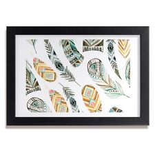 Tulup Picture MDF Framed Wall Decor 30x20cm Image Room Ethnic feathers
