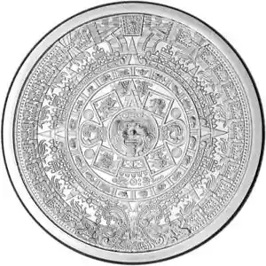 Golden State Mint (GSM) Aztec Mayan Calendar 5 oz Silver Round - Picture 1 of 3