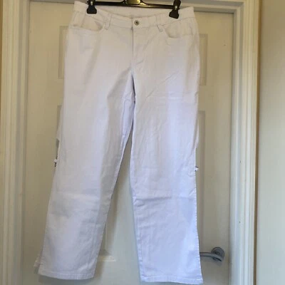 White Side Splits Straight Jeans Size 18 Uk - Image 1 of 4