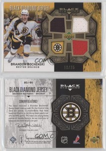 2007 Upper Deck Black Diamond Jerseys Triple Gold /25 Brandon Bochenski #BDJ-BO