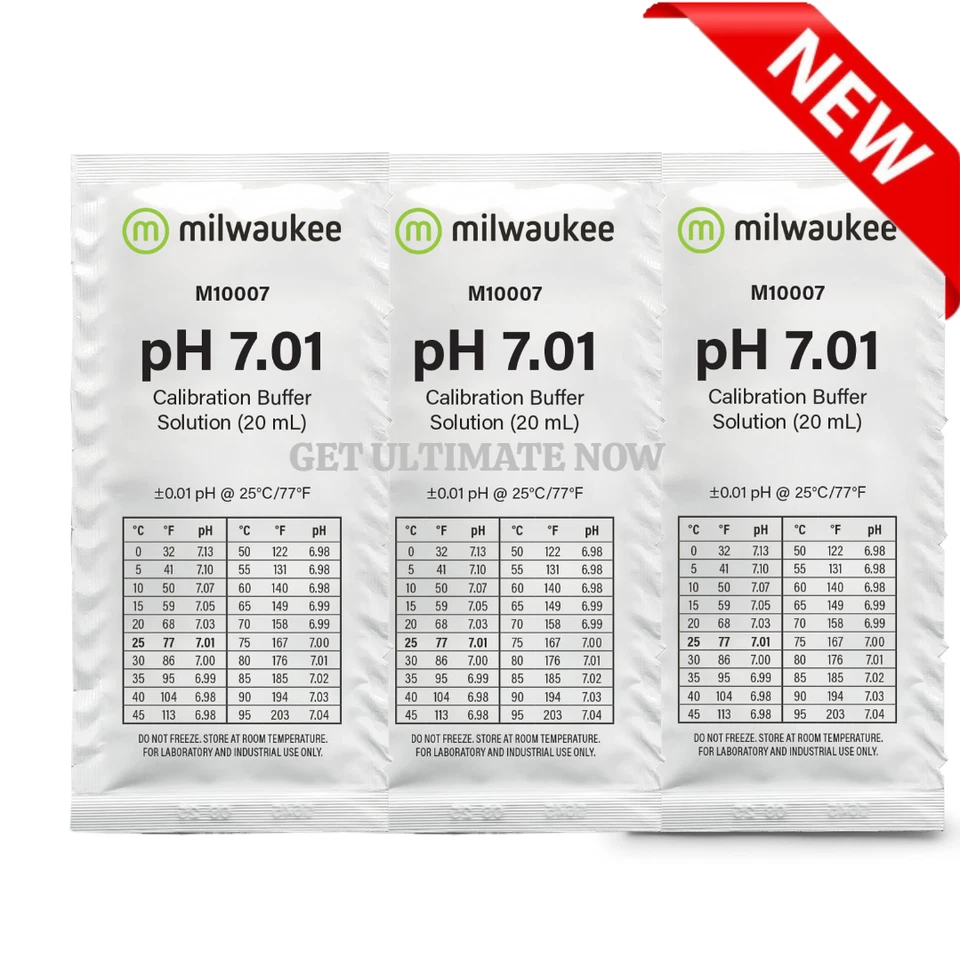 3x 20ml pH 7 Buffer Calibration Solution - 7.01/milwaukee/m10007/hanna/hi70007 - Image 1 of 1