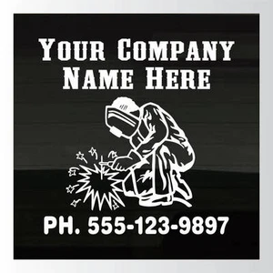 Welder WELDING LG 12.5x12.5" Custom Business Advertising Decal Sticker Graphic - Picture 1 of 1