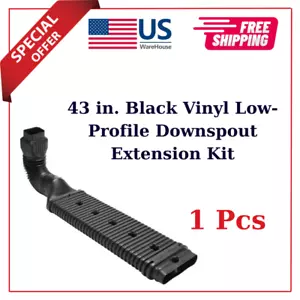 43 in. Black Vinyl Low - Profile Downspout Extension Kit - Picture 1 of 6