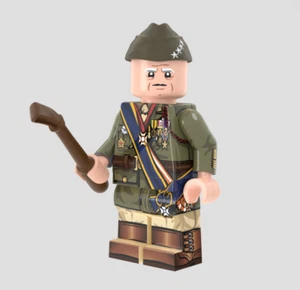 General Patton in Decoration Uniform Brickmania Minifig Minifigure Brand New - Picture 1 of 1
