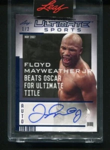 2021 Leaf Ultimate Sports Floyd Mayweather Auto #UTM-FM1 1/2 - Picture 1 of 2