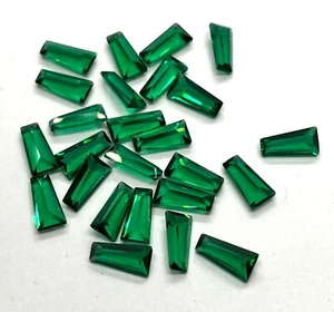 Tapper Baguette Esmeralda Sintética Corte Fino AAA Piedras Preciosas Sueltas Hacer Todas las Joyas - Imagen 1 de 24