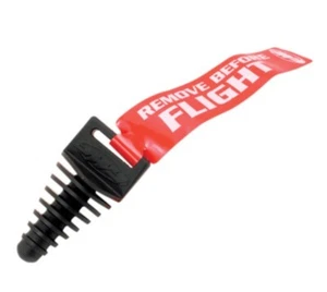 FMF "4-STROKE" WASH PLUG MUFFLER PLUG OFFROAD ATV - BLACK WITH RED STREAMER - Picture 1 of 2