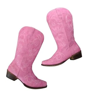 Stivali da cowboy rosa Roper da donna stivali western con tacco rosa gomma da masticare taglia 9,5 - Foto 1 di 11
