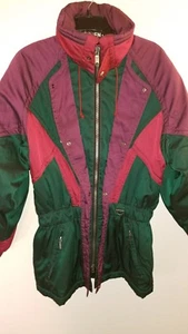 DESCENTE Vintage Ski Jacket Winter Coat Ski Men's Small 80s 90s Women's Large S2 - Picture 1 of 12
