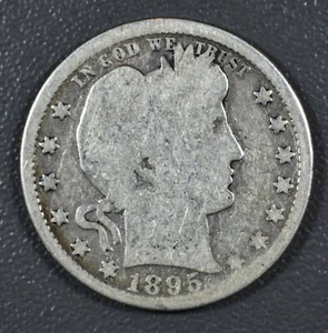 1895 O Barber Quarter 90% Silver Good  - Picture 1 of 2