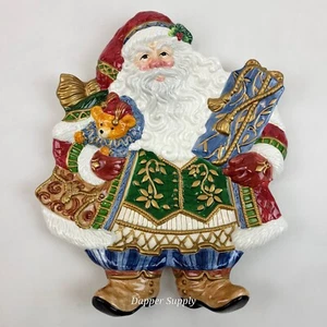 Fitz & Floyd Jolly Ole St. Nick Figurative/Hanging Platter 15"×12" w/ Box  - Picture 1 of 11