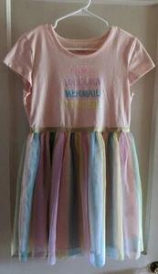 Girls "CRB Girl" Rainbow Graphic Tulle Dress in Size 14.5/16.5 - Picture 1 of 6