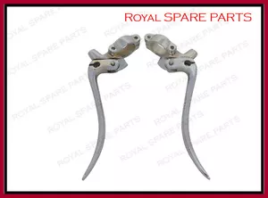 Leviers De Frein Et D'Embrayage En Laiton Et Chrome Pour Guidon De 1 Pouce - Photo 1/2