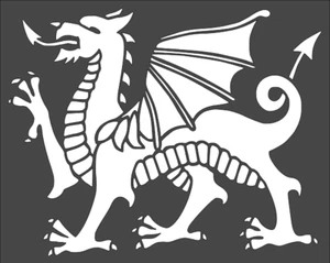 1- 8x10 inch Stencil, (VO-76) Dragon (6mil) - Picture 1 of 2