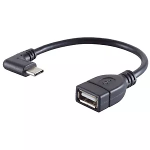 12cm USB C 2.0 Adapter OTG USB Typ-C zu USB A Buchse 90° gewinkelt Laptop Handy - Bild 1 von 1