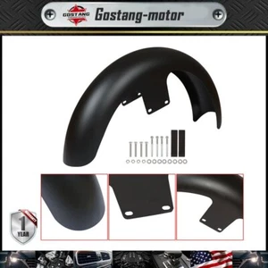 21" Wrap Matte Black Front Fender For Touring Electra Street Road Glide Baggers - Foto 1 di 8